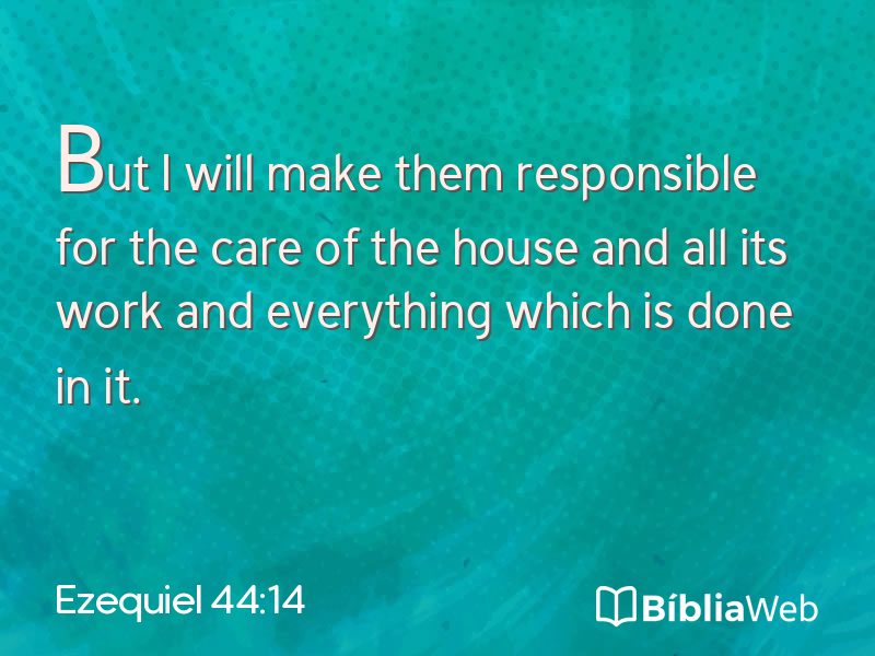 Ezequiel 44:14 em imagem para compartilhar