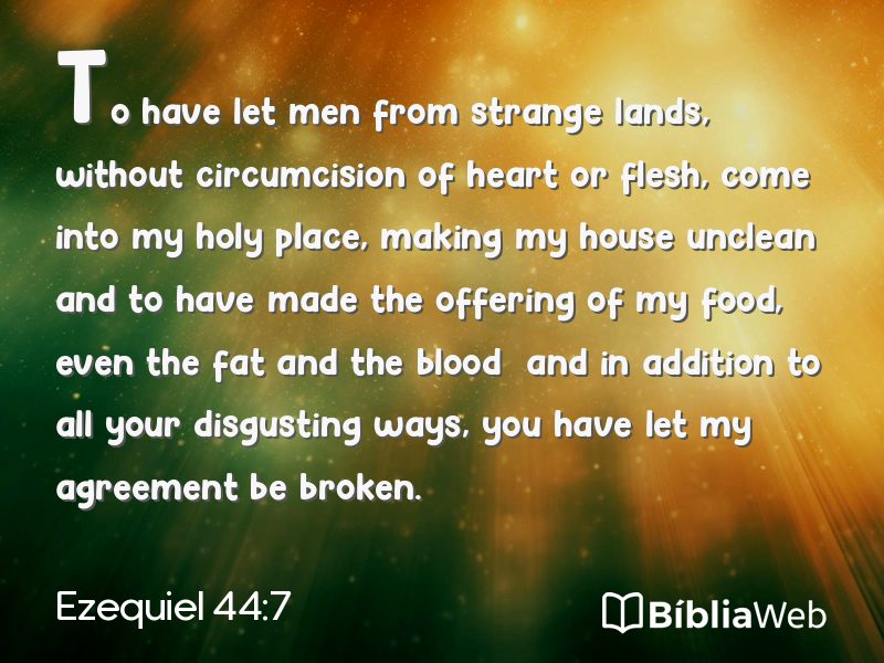 Ezequiel 44:7 em imagem para compartilhar