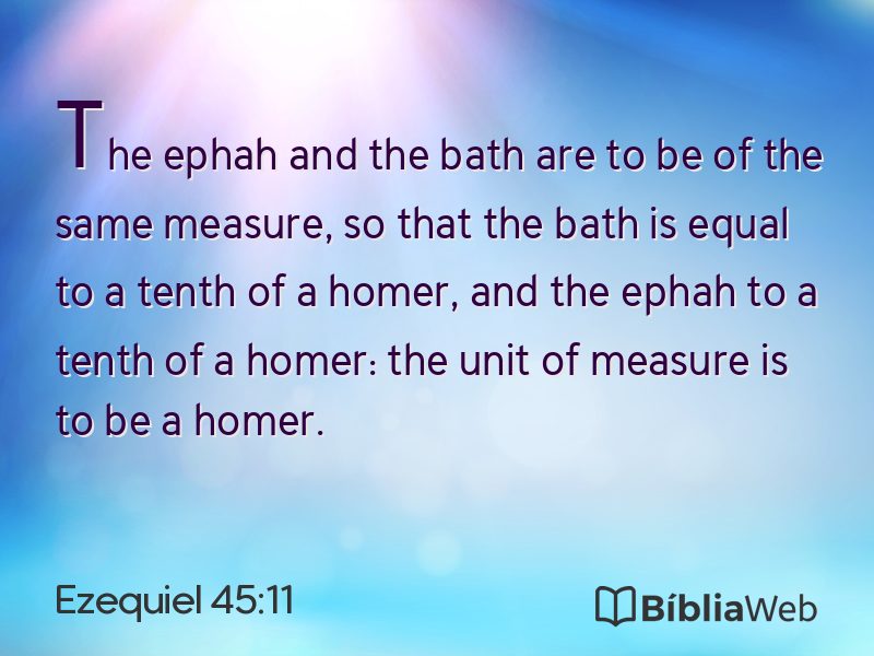 Ezequiel 45:11 em imagem para compartilhar