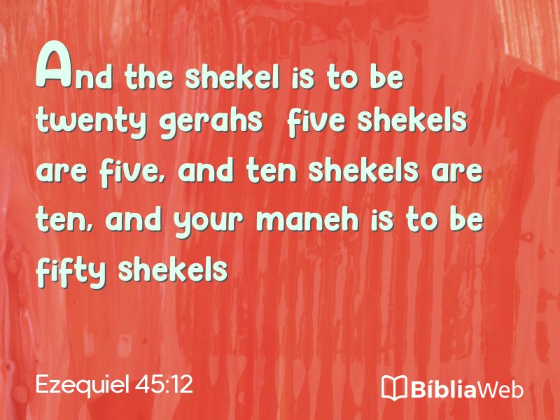 Ezequiel 45:12 em imagem para compartilhar