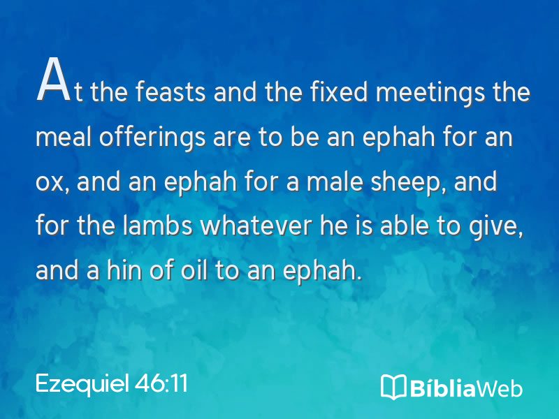 Ezequiel 46:11 em imagem para compartilhar