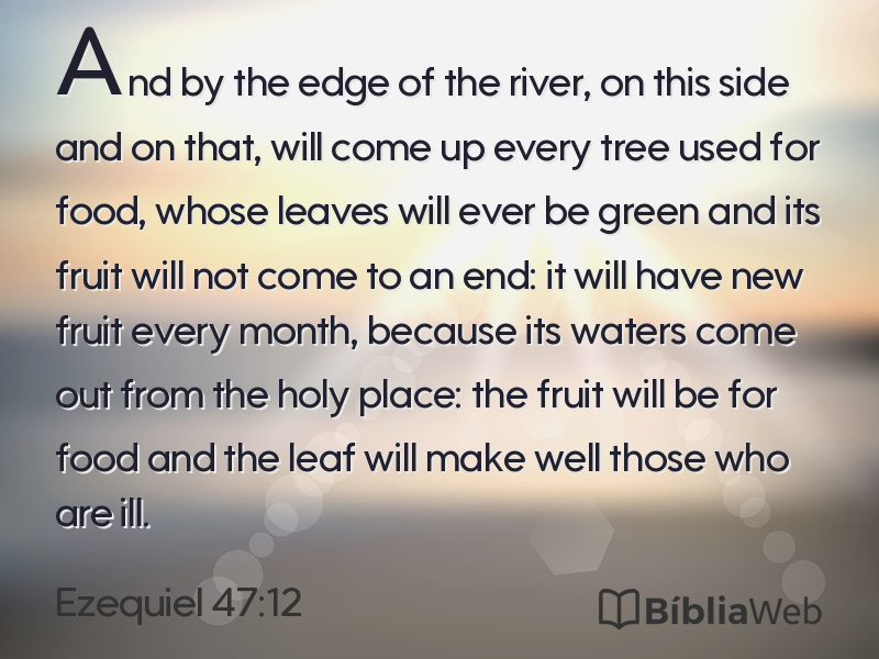 Ezequiel 47:12 em imagem para compartilhar