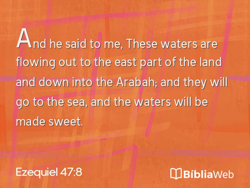 Ezequiel 47:8 em imagem para compartilhar