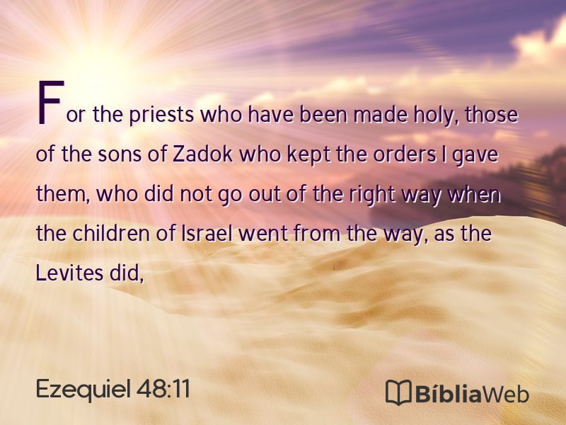 Ezequiel 48:11 em imagem para compartilhar