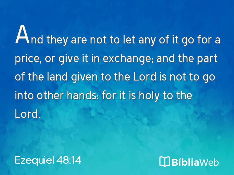 Ezequiel 48:14 em imagem para compartilhar