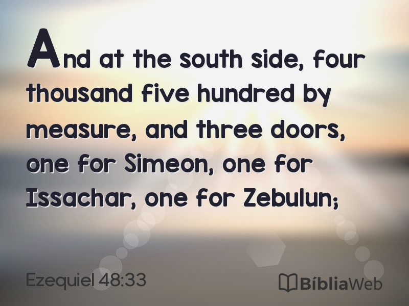 Ezequiel 48:33 em imagem para compartilhar