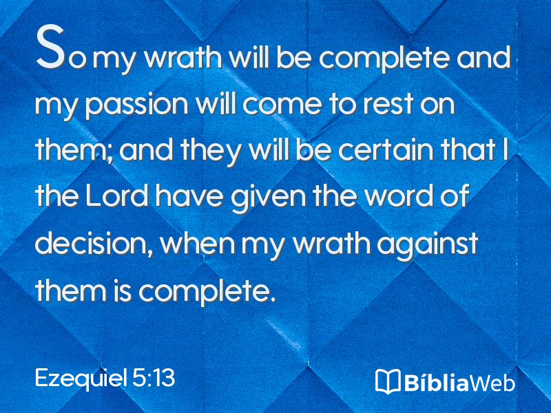 Ezequiel 5:13 em imagem para compartilhar