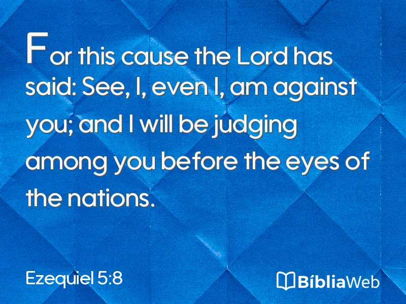 Ezequiel 5:8 em imagem para compartilhar