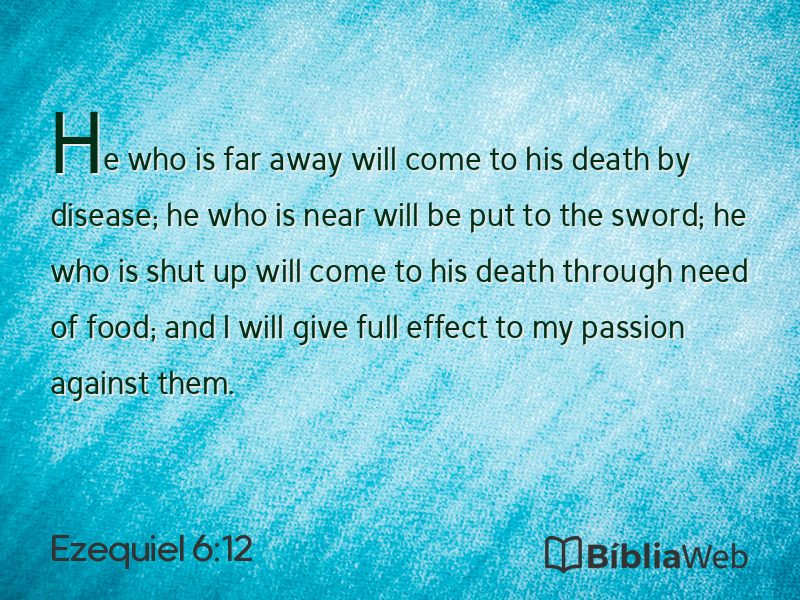 Ezequiel 6:12 em imagem para compartilhar