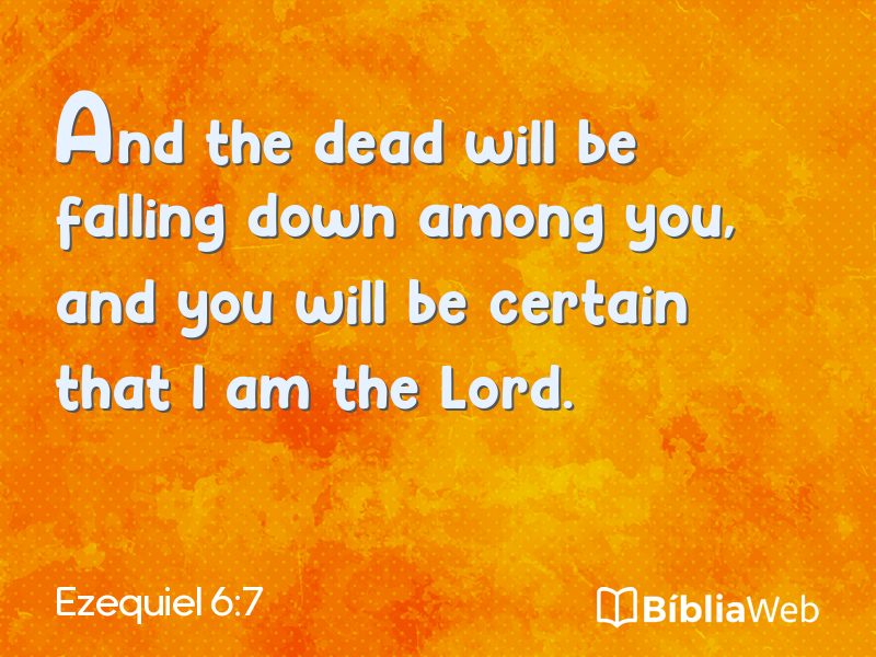 Ezequiel 6:7 em imagem para compartilhar