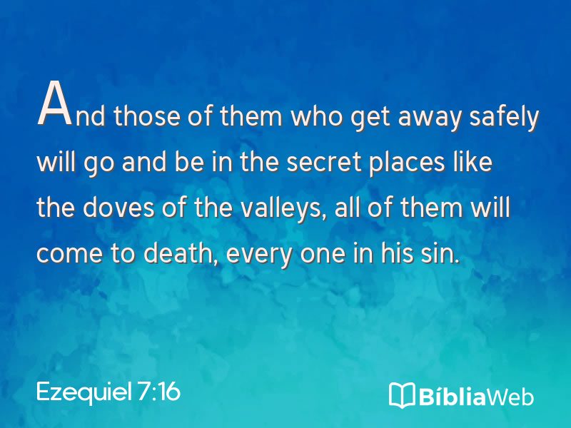 Ezequiel 7:16 em imagem para compartilhar