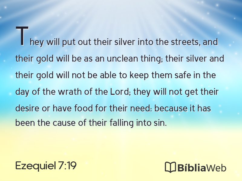 Ezequiel 7:19 em imagem para compartilhar