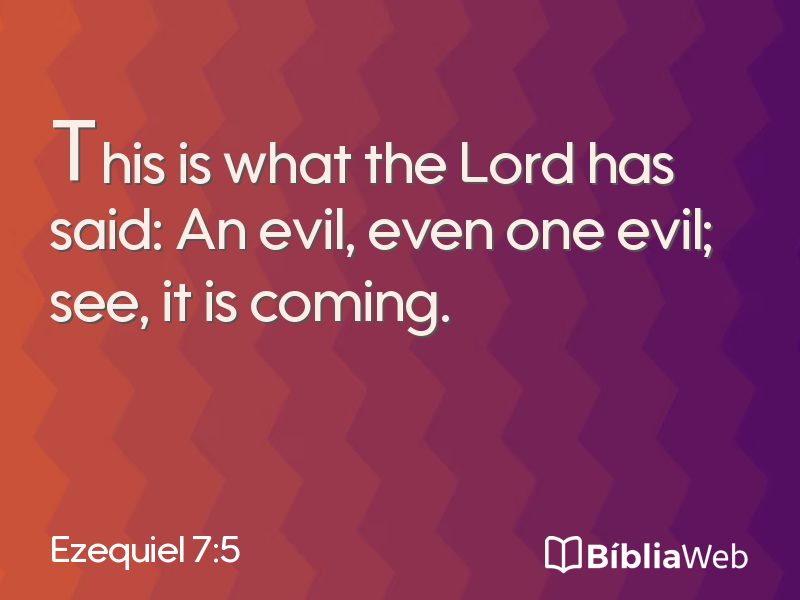 Ezequiel 7:5 em imagem para compartilhar