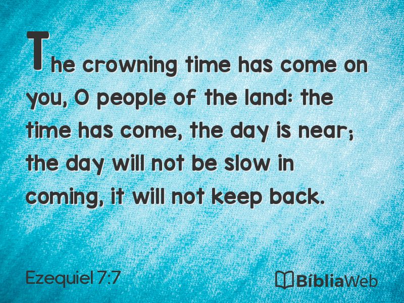 Ezequiel 7:7 em imagem para compartilhar