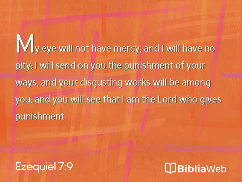 Ezequiel 7:9 em imagem para compartilhar