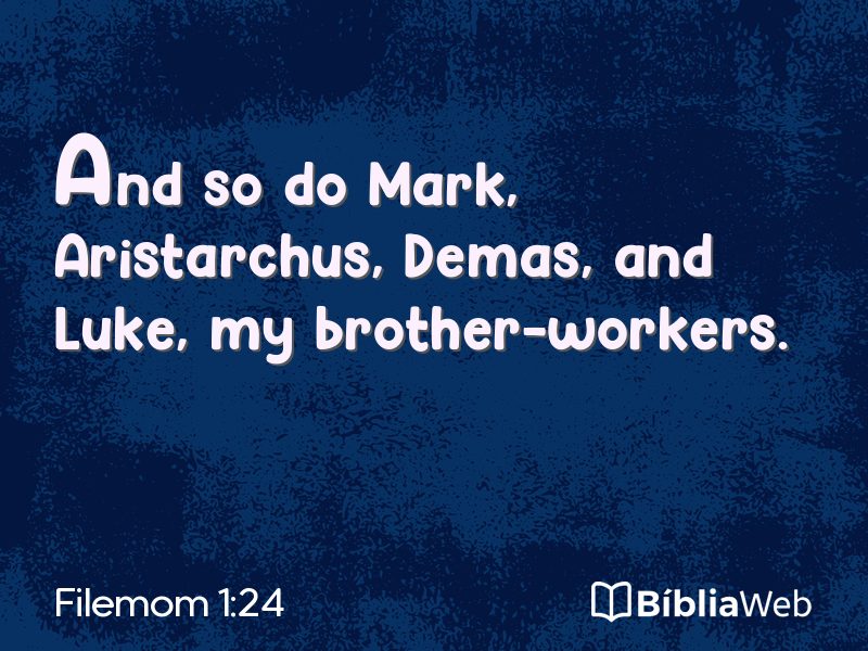 Filemom 1:24 em imagem para compartilhar