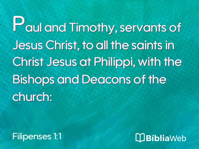 Filipenses 1:1 em imagem para compartilhar