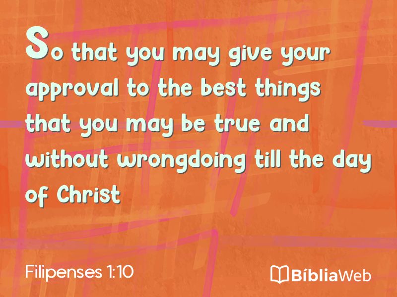 Filipenses 1:10 em imagem para compartilhar