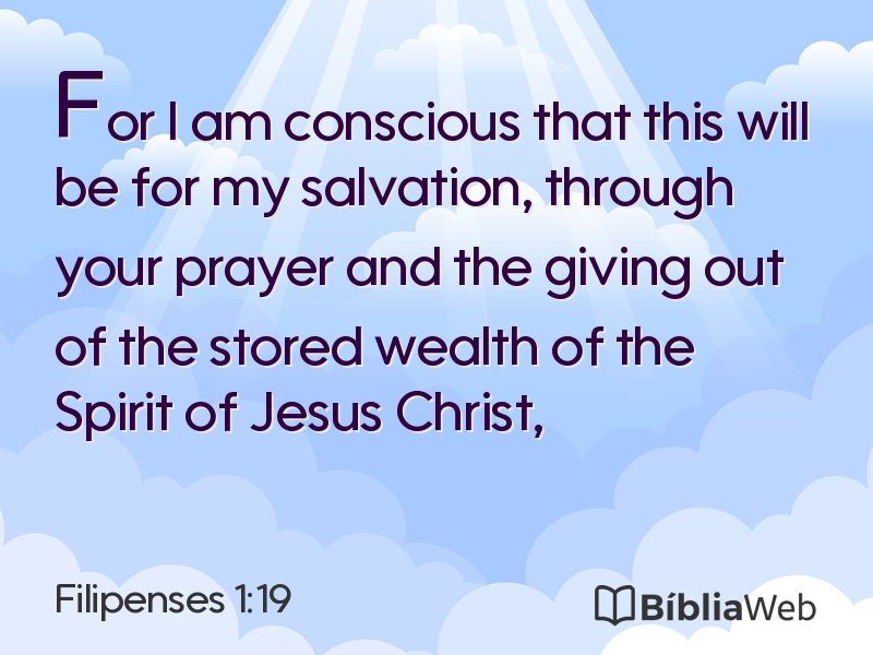 Filipenses 1:19 em imagem para compartilhar