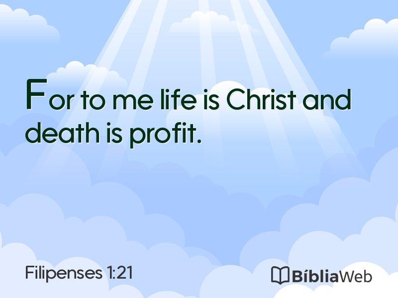 Filipenses 1:21 em imagem para compartilhar