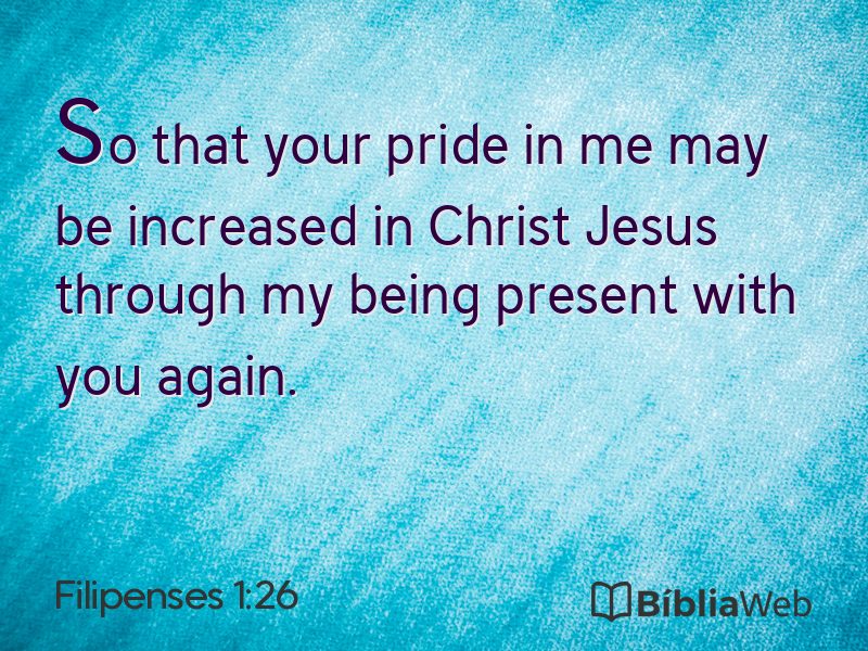 Filipenses 1:26 em imagem para compartilhar