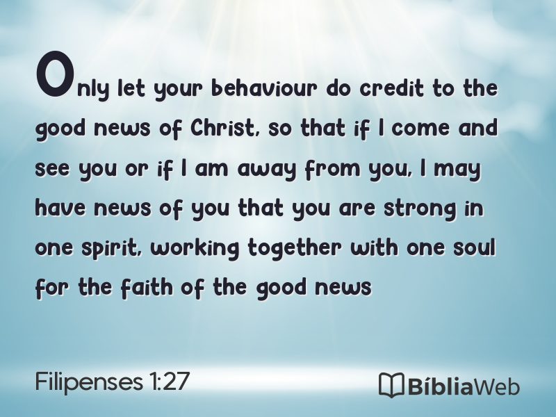 Filipenses 1:27 em imagem para compartilhar