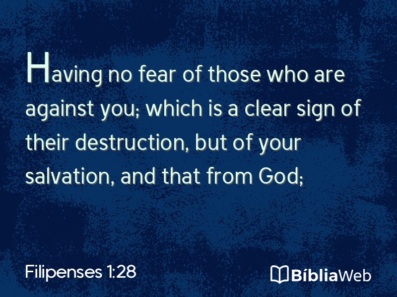 Filipenses 1:28 em imagem para compartilhar