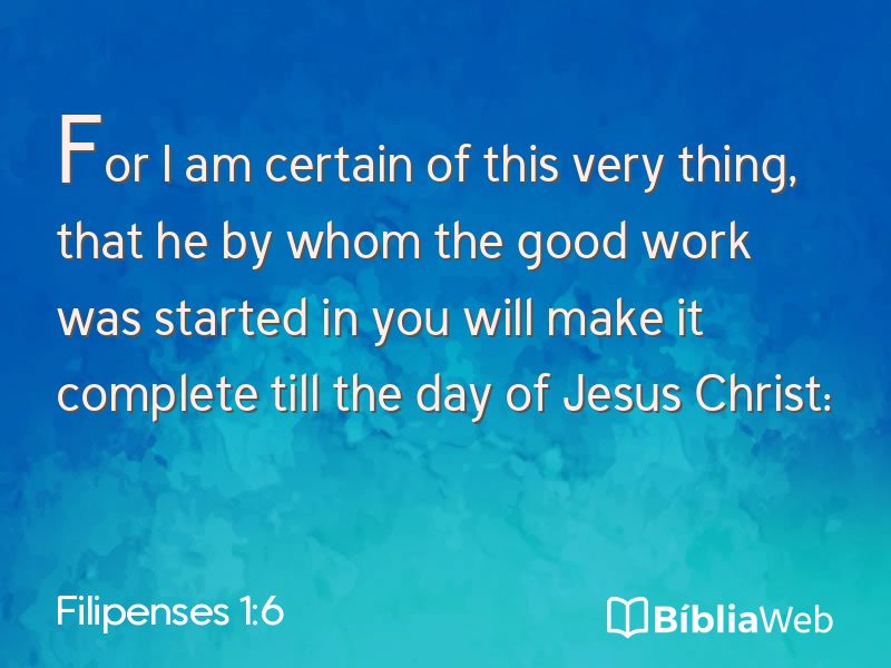 Filipenses 1:6 em imagem para compartilhar