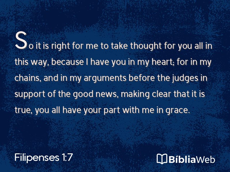 Filipenses 1:7 em imagem para compartilhar