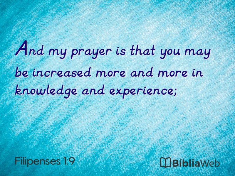Filipenses 1:9 em imagem para compartilhar