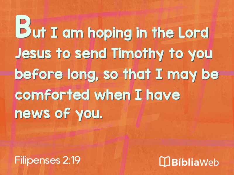 Filipenses 2:19 em imagem para compartilhar