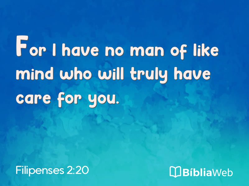 Filipenses 2:20 em imagem para compartilhar