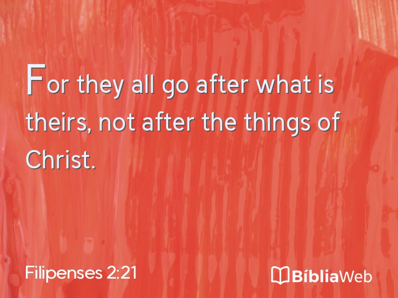 Filipenses 2:21 em imagem para compartilhar