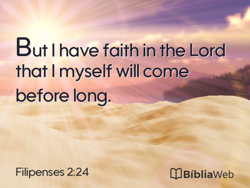 Filipenses 2:24 em imagem para compartilhar