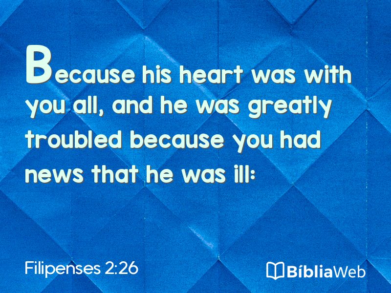 Filipenses 2:26 em imagem para compartilhar