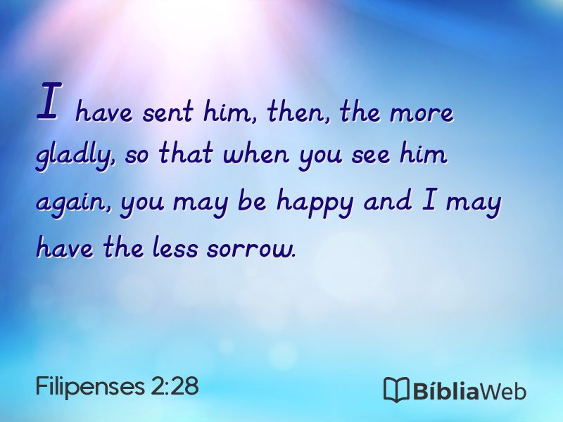 Filipenses 2:28 em imagem para compartilhar