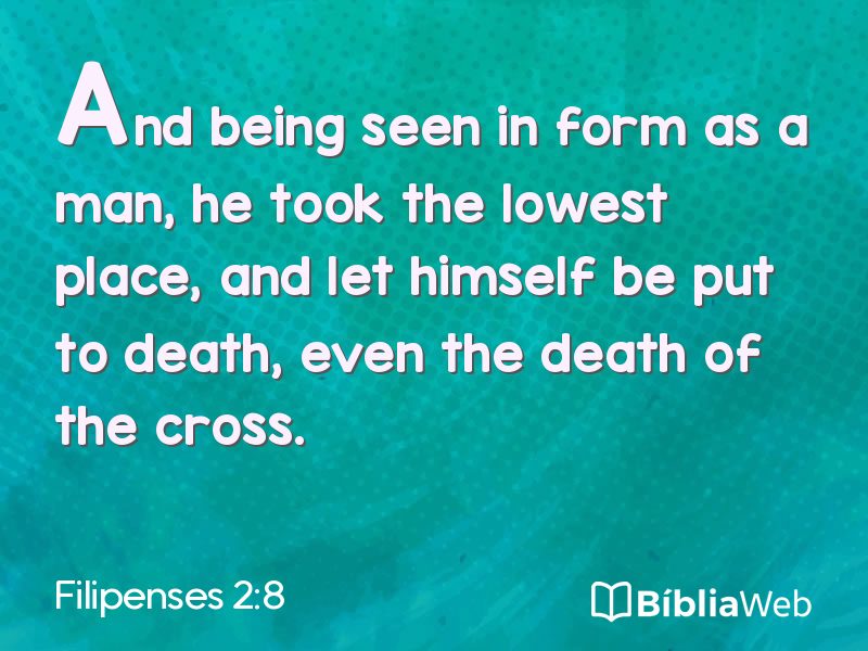 Filipenses 2:8 em imagem para compartilhar