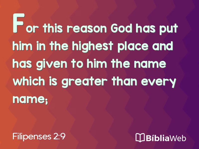 Filipenses 2:9 em imagem para compartilhar
