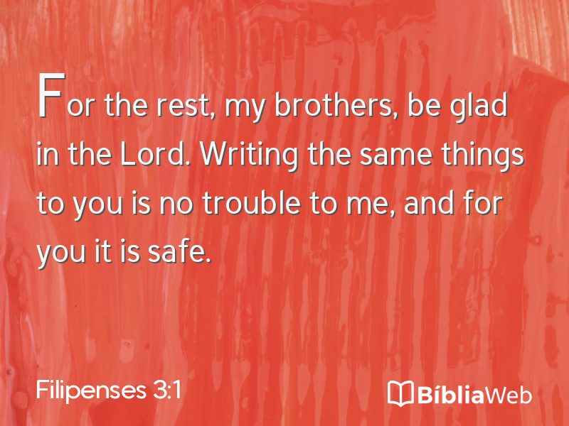 Filipenses 3:1 em imagem para compartilhar