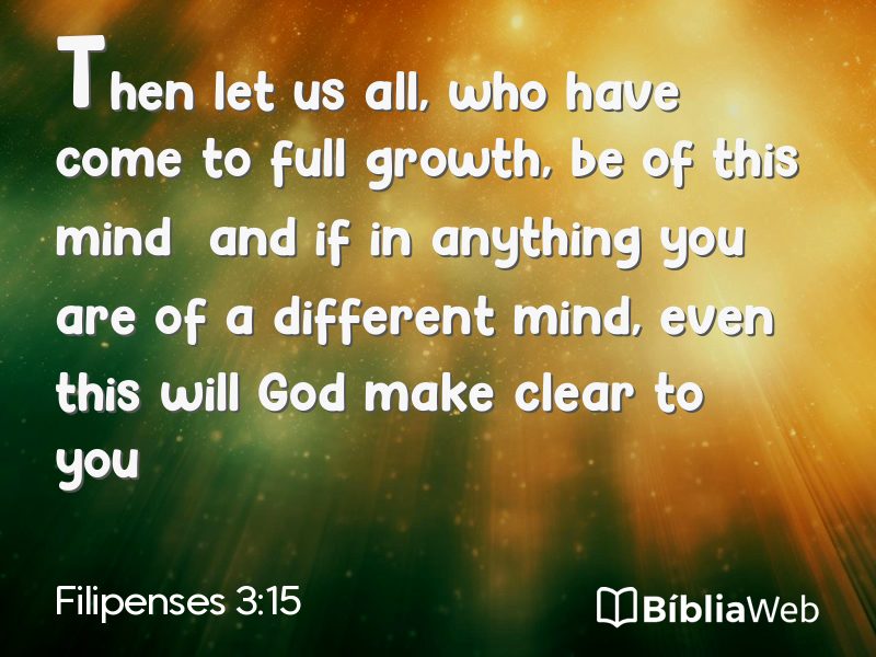 Filipenses 3:15 em imagem para compartilhar