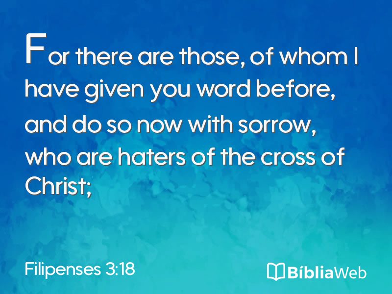 Filipenses 3:18 em imagem para compartilhar
