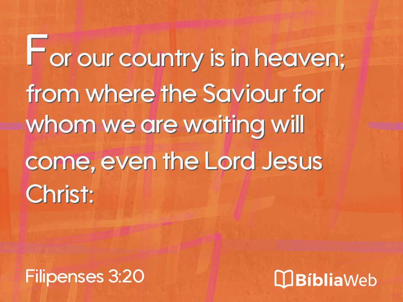 Filipenses 3:20 em imagem para compartilhar