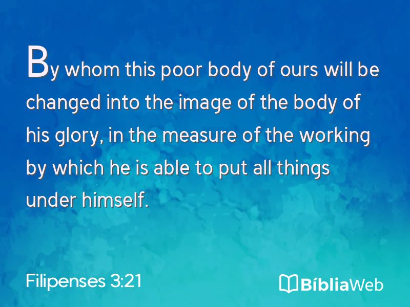 Filipenses 3:21 em imagem para compartilhar