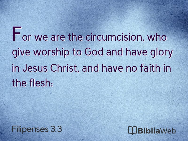 Filipenses 3:3 em imagem para compartilhar