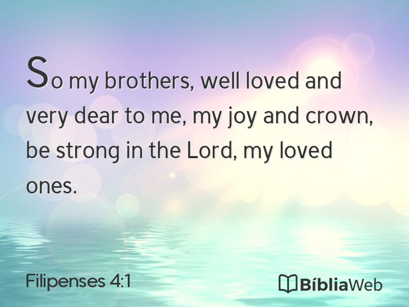Filipenses 4:1 em imagem para compartilhar