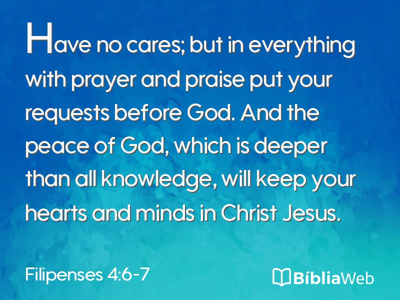 Filipenses 4:6-7 em imagem para compartilhar