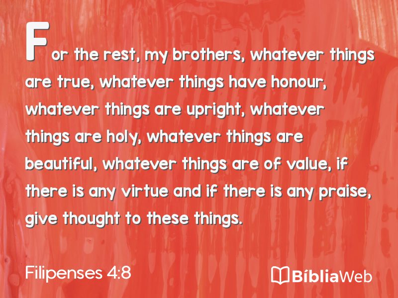 Filipenses 4:8 em imagem para compartilhar
