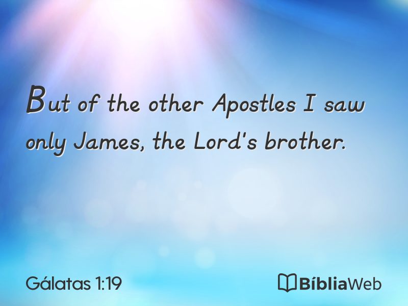 Gálatas 1:19 em imagem para compartilhar