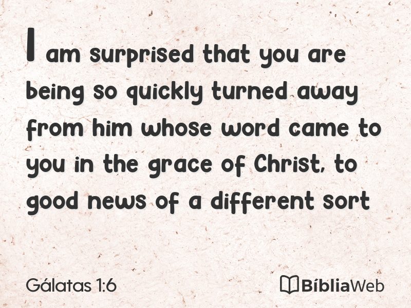 Gálatas 1:6 em imagem para compartilhar