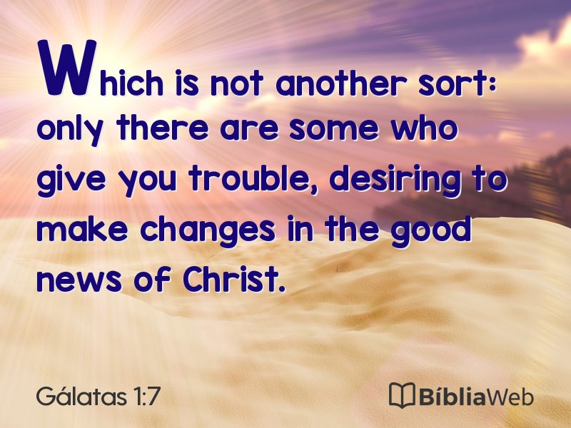 Gálatas 1:7 em imagem para compartilhar